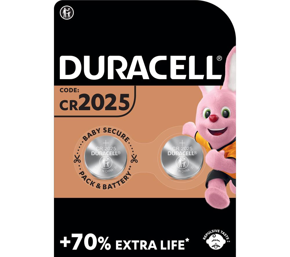 Duracell D2025 Procell Lithium Battery, 3V, Pack of 2 & Specialty 2016 Lithium Coin Battery 3 V, Pack of 2, with Baby Secure Technology (CR2016)