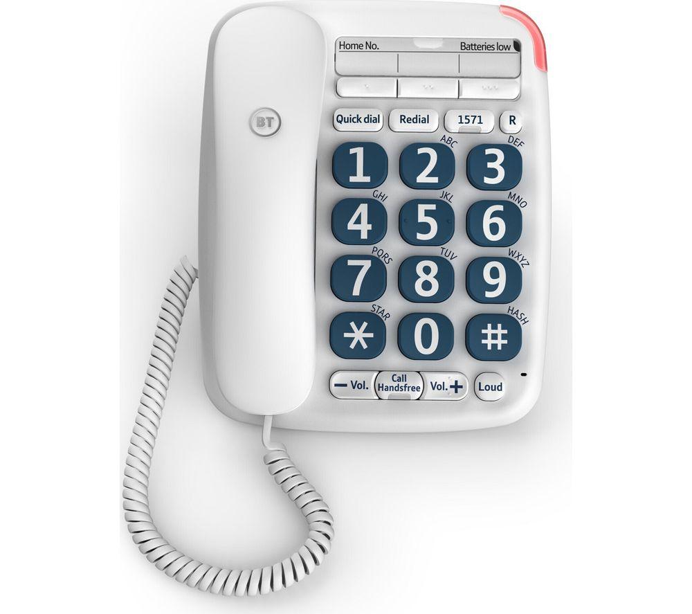 BT Big Button 200 Corded Landline House Phone with Big Buttons