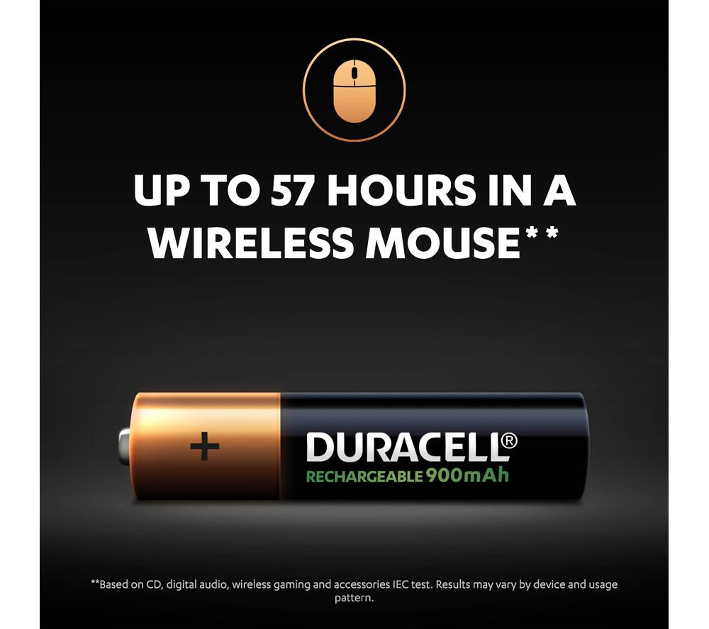 DURACELL HR03/DX2400 Stay Charged AAA Rechargeable Batteries - Pack of 4 image number 5 of 7