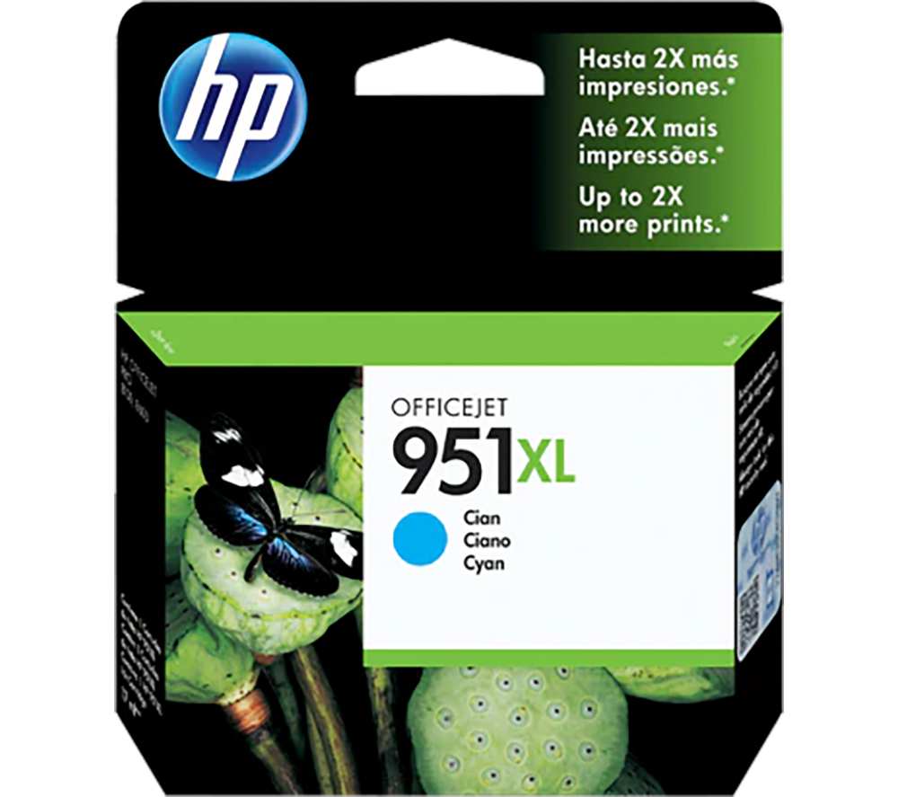 HP 951XL Cyan Ink Cartridge, Cyan