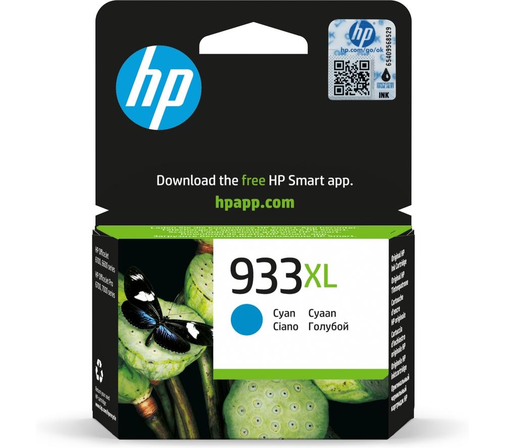 HP 933XL Original Cyan Ink Cartridge, Cyan