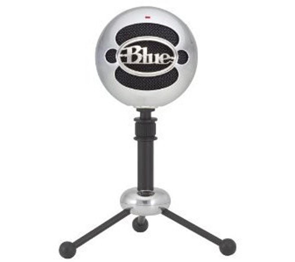Blue Snowball USB Microphone - Silver & Logitech C920 HD Pro Webcam, Full HD 1080p/30fps Video Calling, Clear Stereo Audio, HD Light Correction, Works with Skype, Zoom, Black