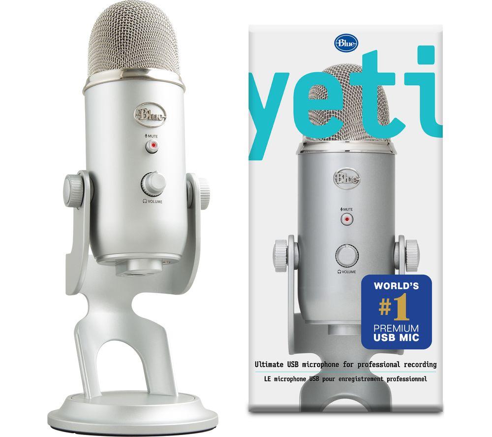 Blue Yeti sold microphone silver