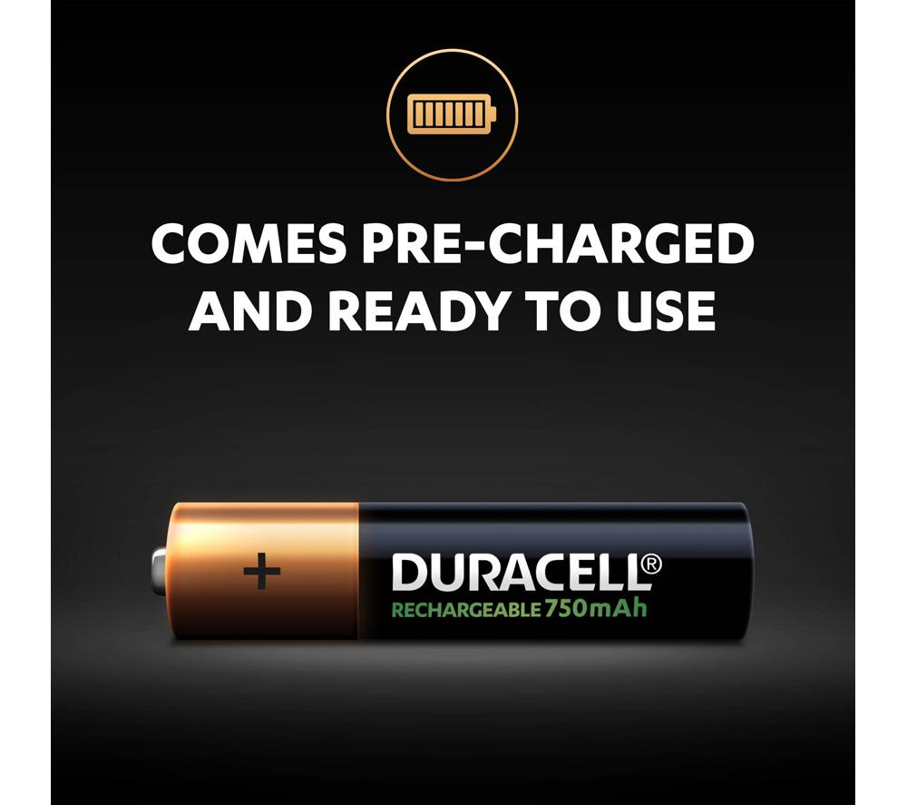 DURACELL HR03/DC2400 AAA NiMH Rechargeable Batteries - Pack of 4 image number 3 of 7