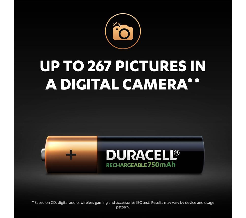 DURACELL HR03/DC2400 AAA NiMH Rechargeable Batteries - Pack of 4 image number 6 of 7