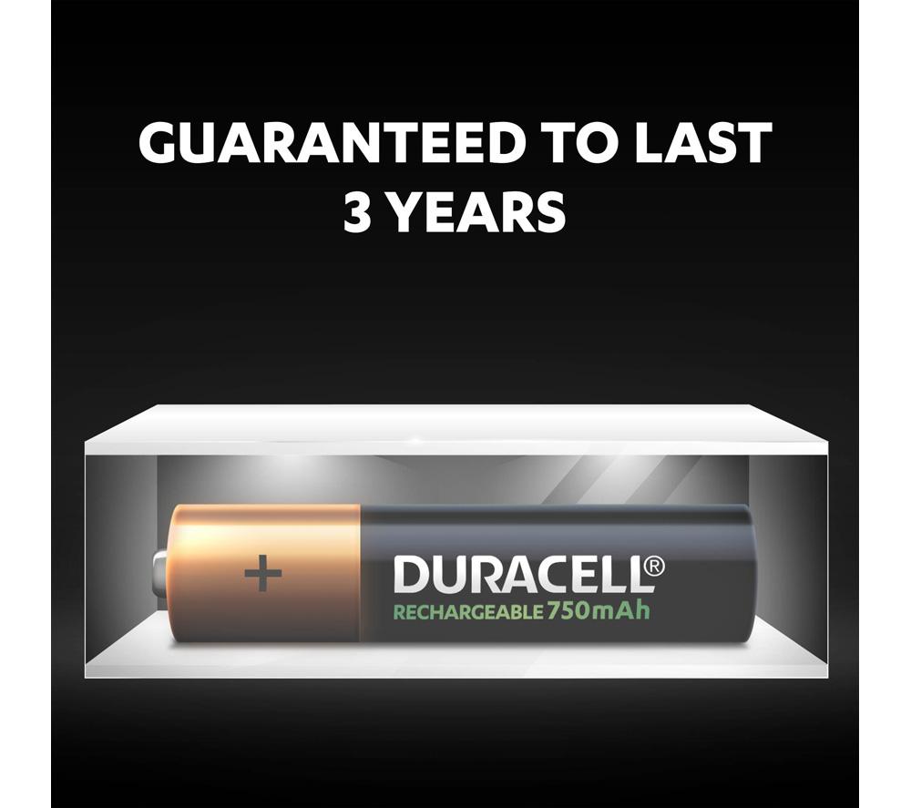 DURACELL HR03/DC2400 AAA NiMH Rechargeable Batteries - Pack of 4 image number 7 of 7