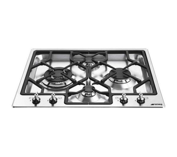 SMEG Classic PGF64-4 Gas Hob - Stainless Steel image number 0