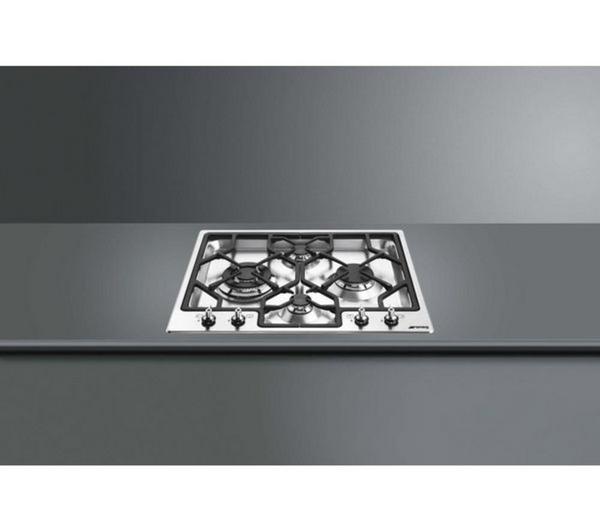 SMEG Classic PGF64-4 Gas Hob - Stainless Steel image number 1
