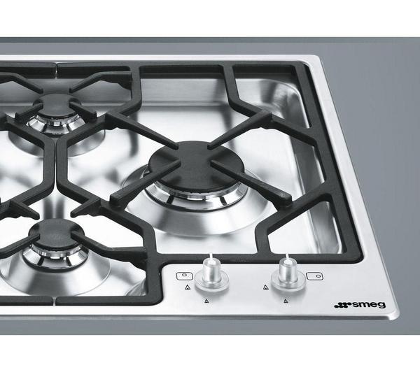 SMEG Classic PGF64-4 Gas Hob - Stainless Steel image number 4