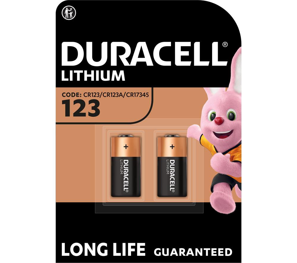 Duracell High Power Lithium 123 Battery 3V, pack of 2 (CR123 / CR123A / CR17345) designed for use in Arlo cameras & Energizer CR2 Batteries, Lithium Coin, 2 Pack