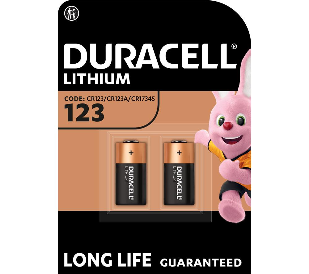 Duracell CR123A, DL123A, EL123A, CR17345 Ultra Photo Lithium Batteries, 2  Pcs