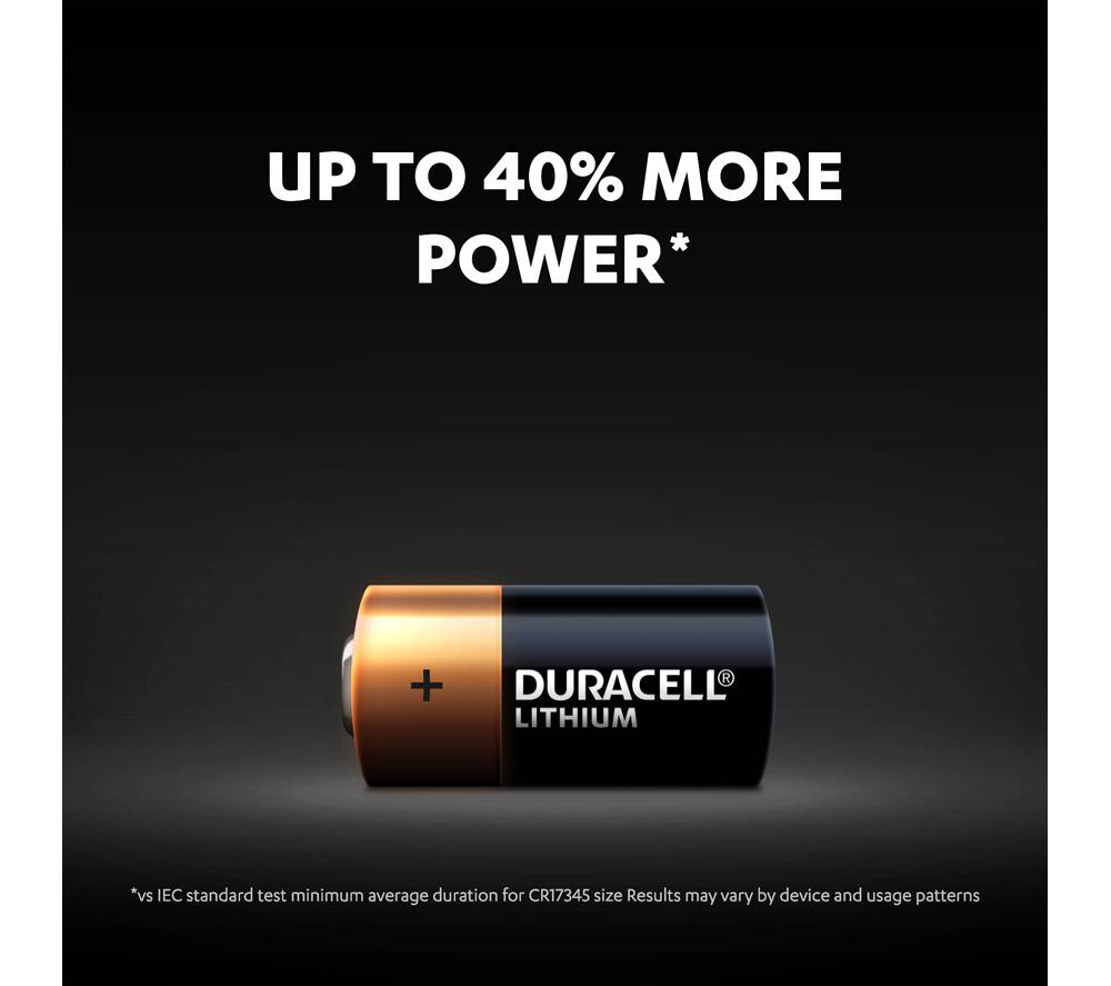 DURACELL DL123A/CR123A/EL123A Ultra Photo 123A Batteries - Pack of 2 image number 3 of 4