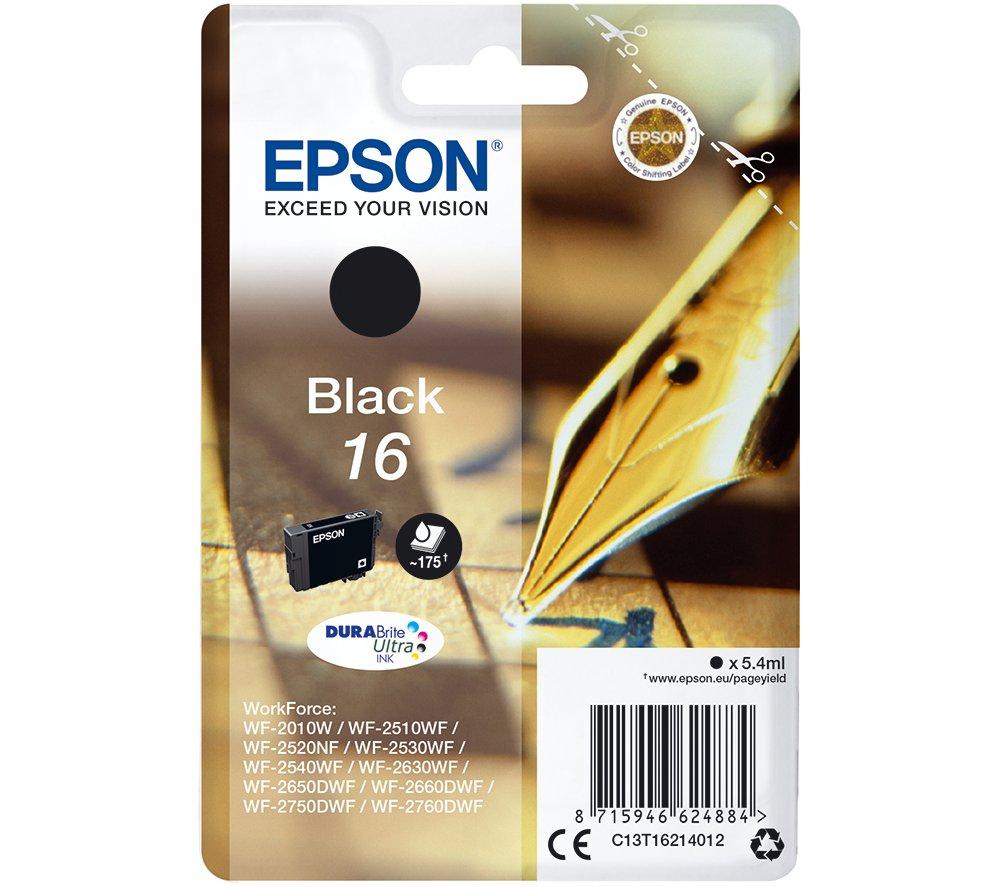 Epson Pen & Crossword T1621 Black Ink Cartridge, Black