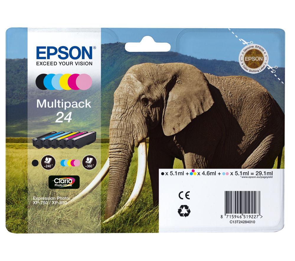 Epson T2428 6 Colour Ink Cartridges Multipack Yellow Magenta Black Cyan