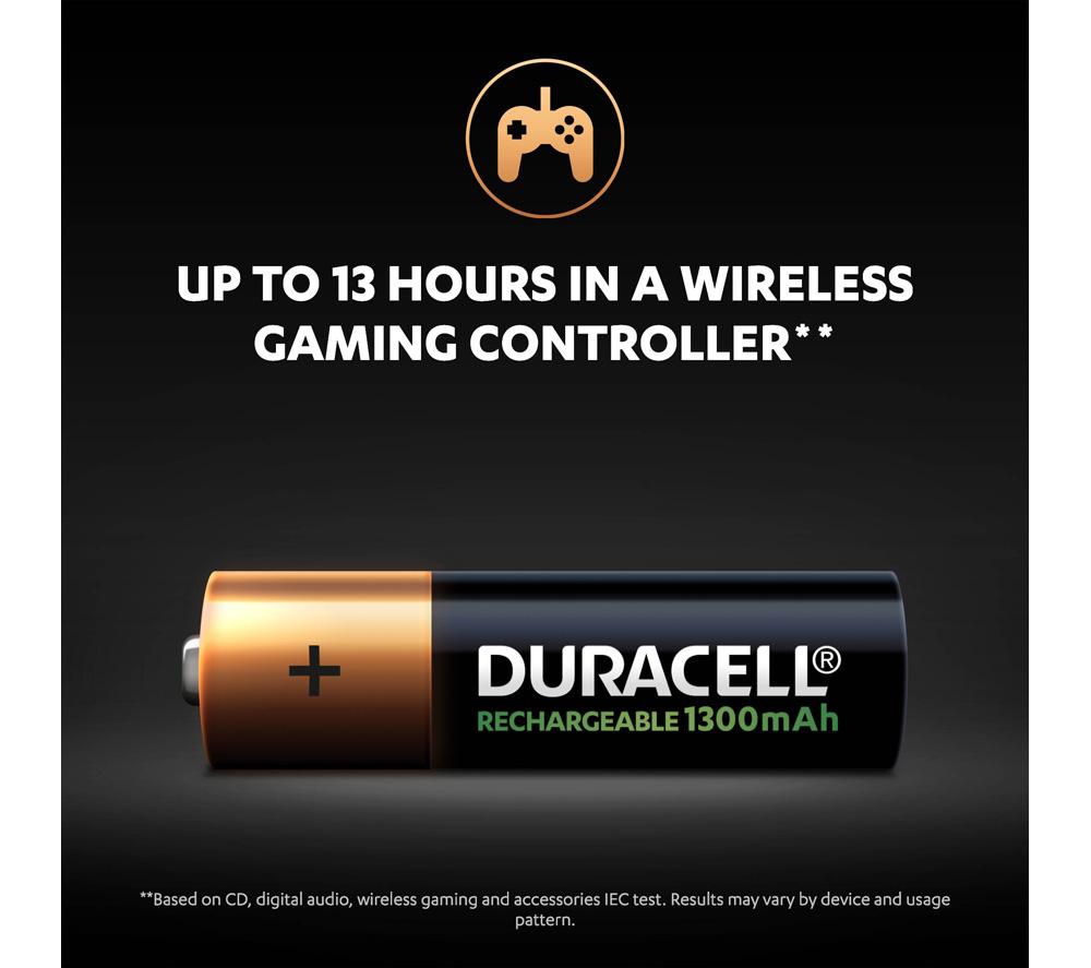 DURACELL AA NiMH 1300mAh Rechargeable Batteries - Pack of 4 image number 6 of 8