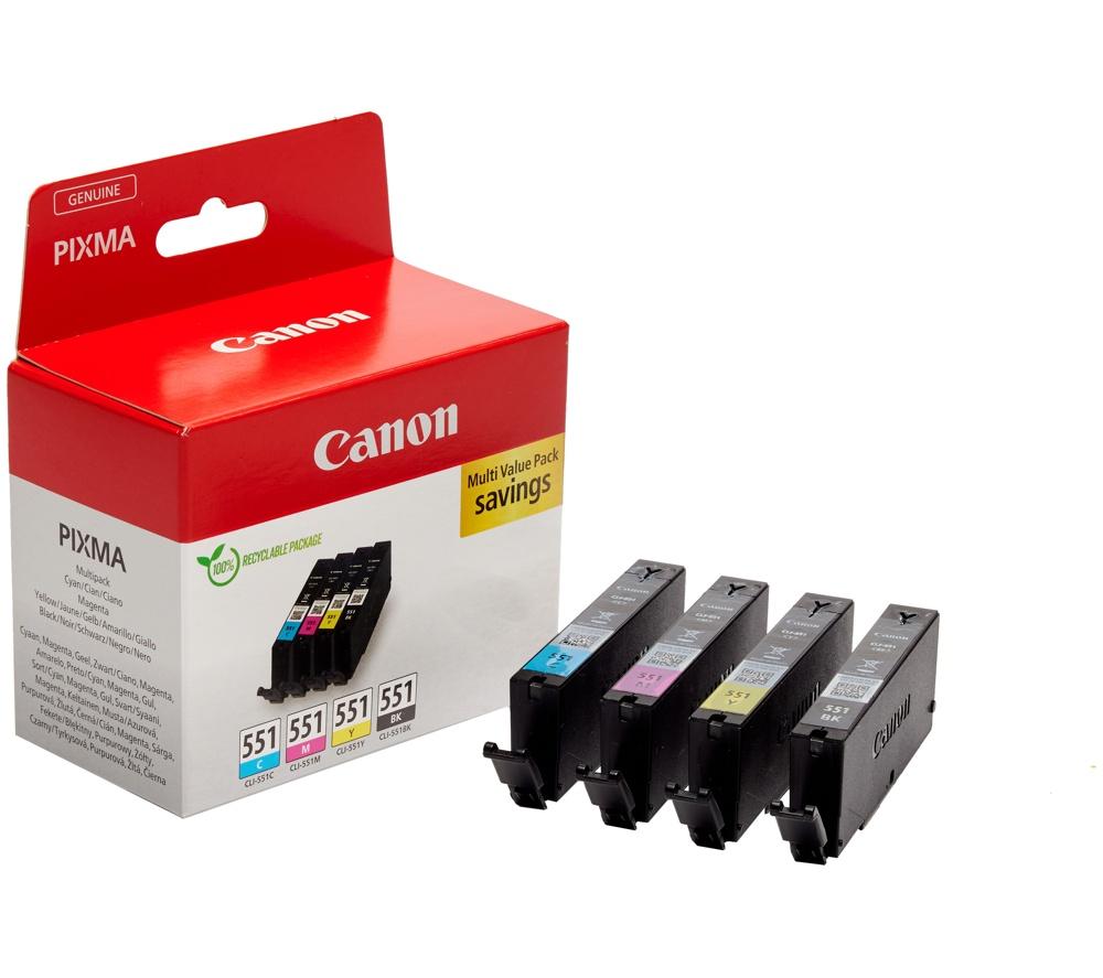 CANON CLI-551 Cyan, Magenta, Yellow & Black Ink Cartridges - Multipack image number 2 of 7