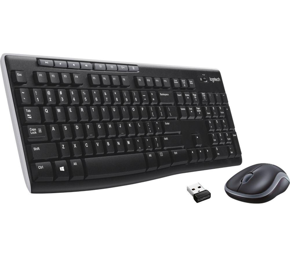 Logitech MK270 Wireless Keyboard and Mouse Combo for Windows, QWERTZ German Layout - Black