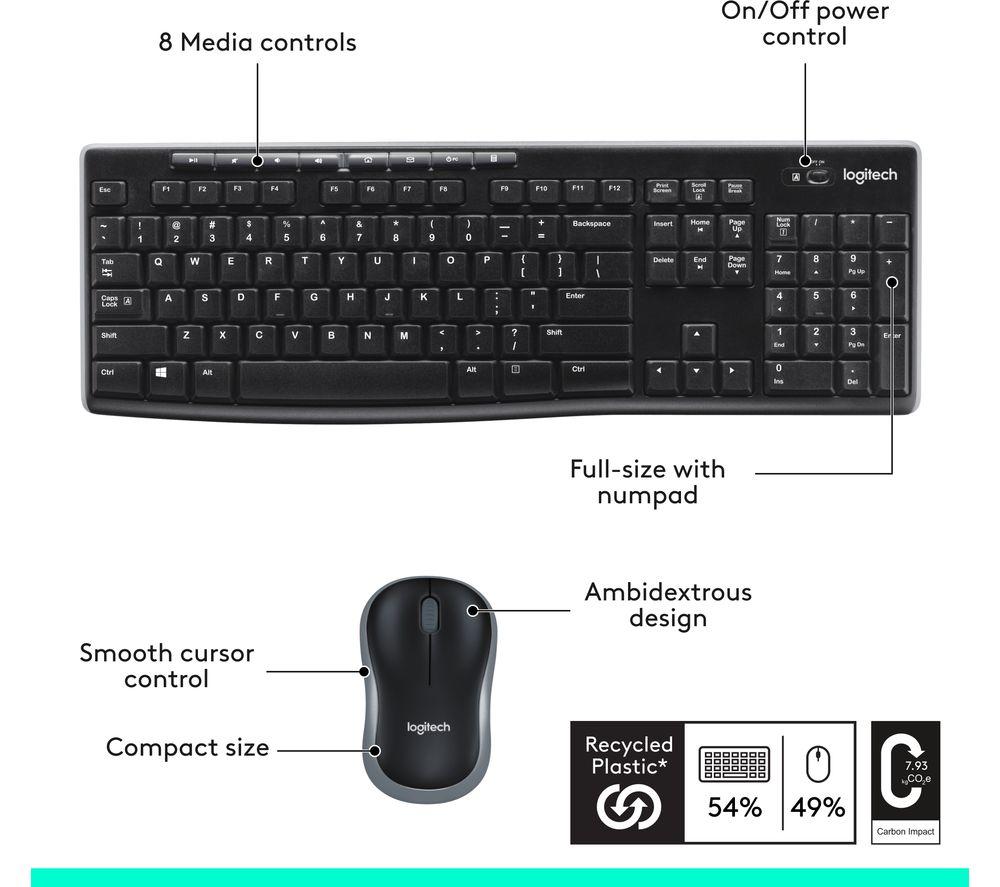 LOGITECH Combo MK270 Wireless Keyboard & Mouse Set image number 7 of 11