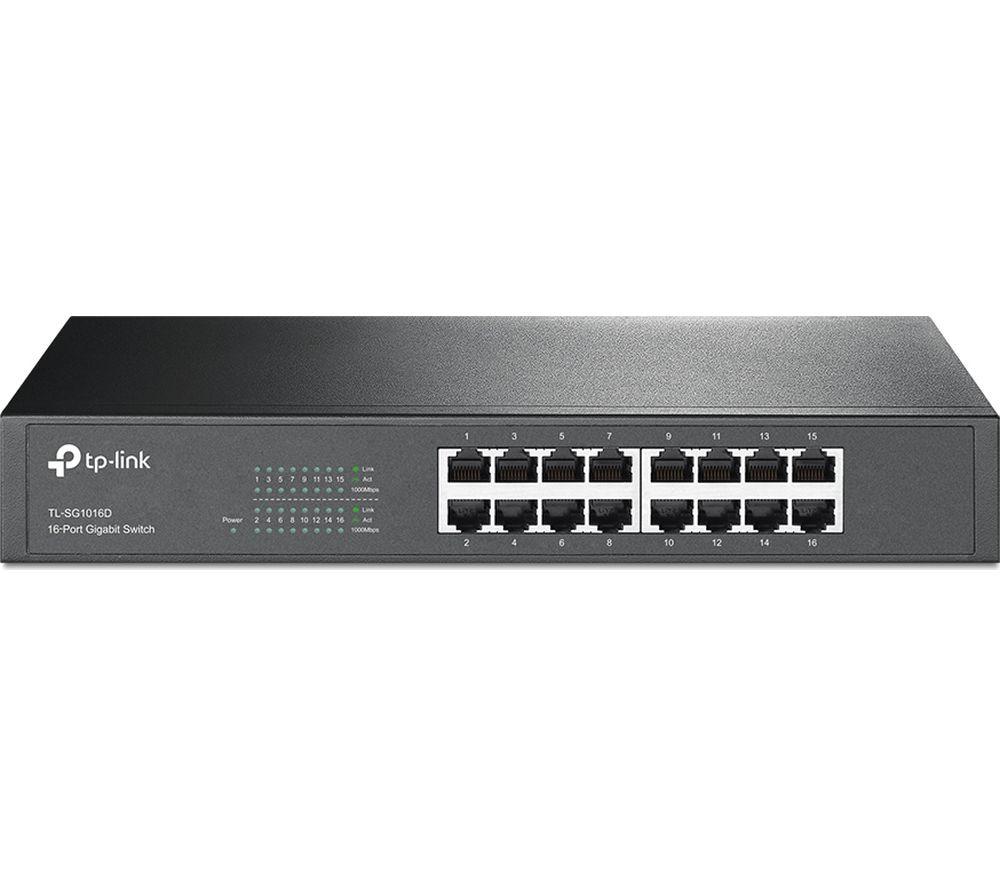 TP-LINK TL-SG1016D Network Switch - 16 port, Black