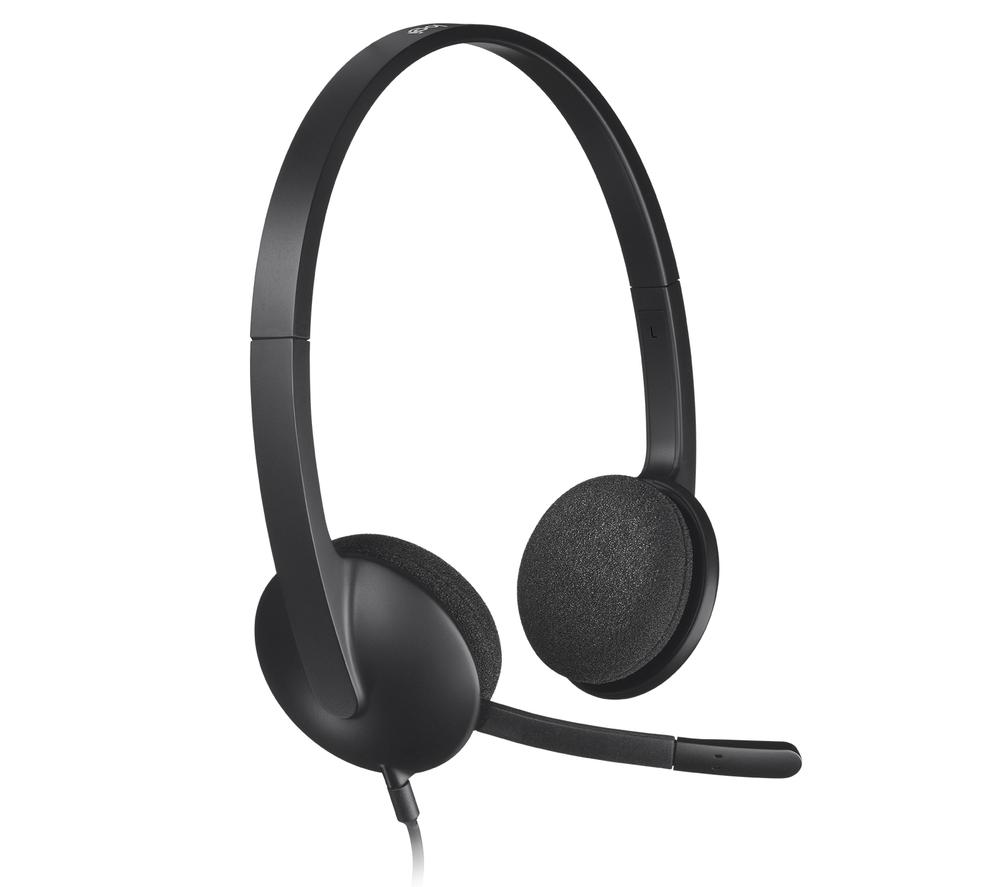 Logitech USB Headset H340, Stereo, USB Headset for Windows and Mac - Black