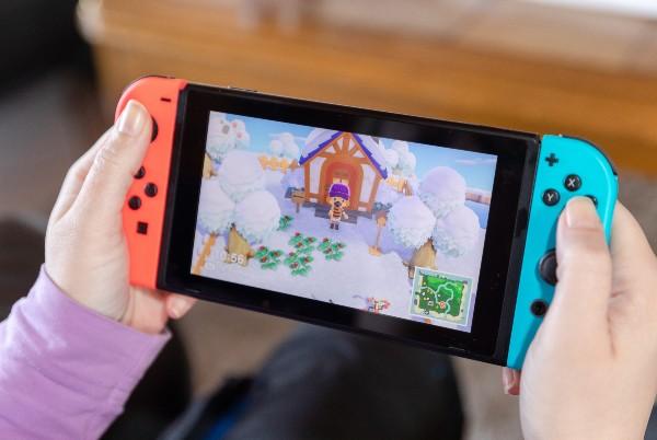 playing animal crossing on nintendo switch