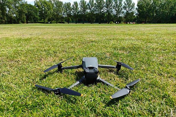 DJI drone on grass