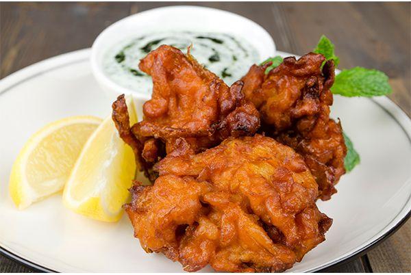 Onion bhajis