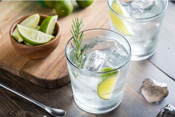 gin and tonic with lime
