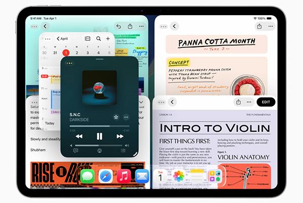 an ipad with a screen showing different apps