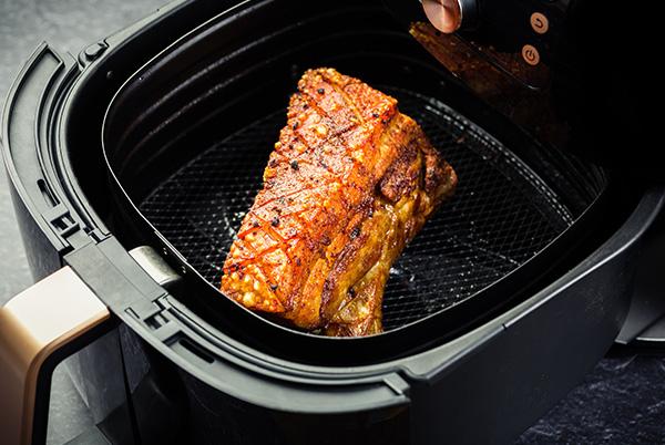 Air fryer basket pork belly