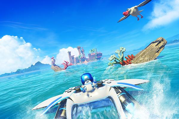 astro bot dual speeder water ocean sea birds