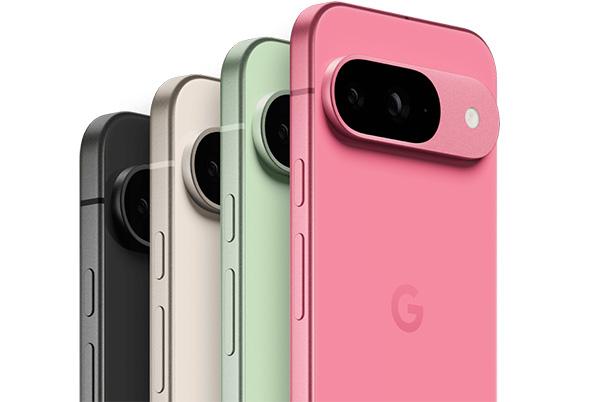 google pixel 9 phones in different colours