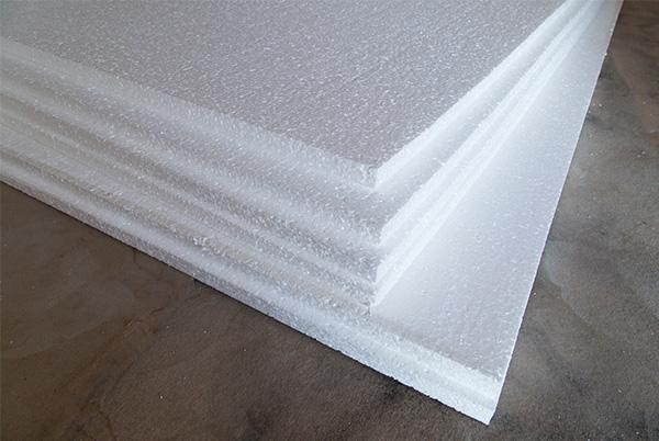 white foam polystyrene sheets