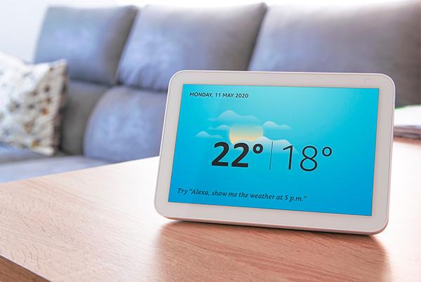 amazon echo show side table living room