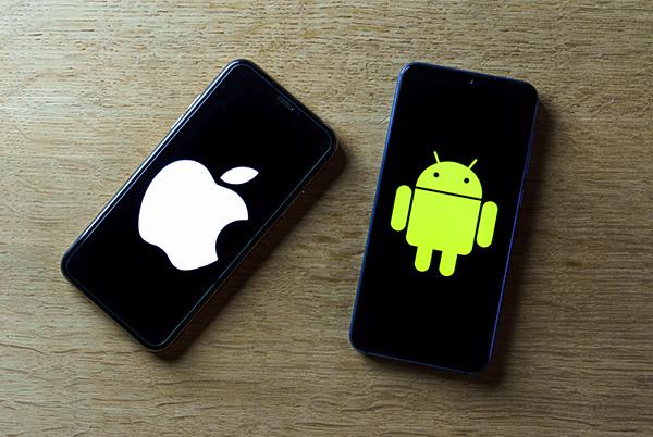 iphone android phones table desk