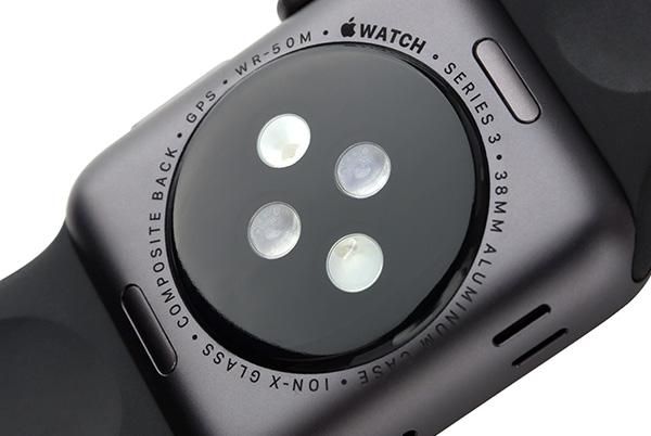 underside of apple watch in dark grey
