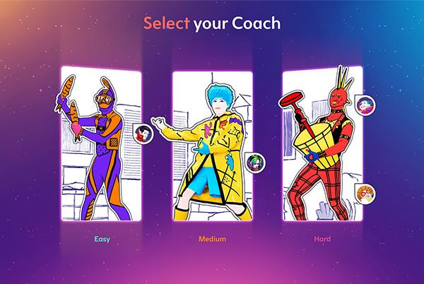 a group of three coaches in just dance 2025 game