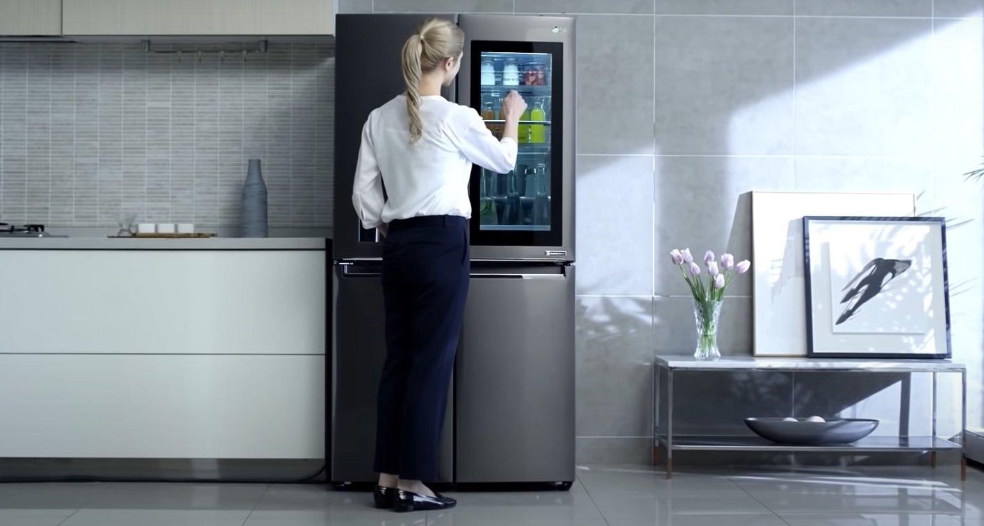 Lg fridge with on sale see through door