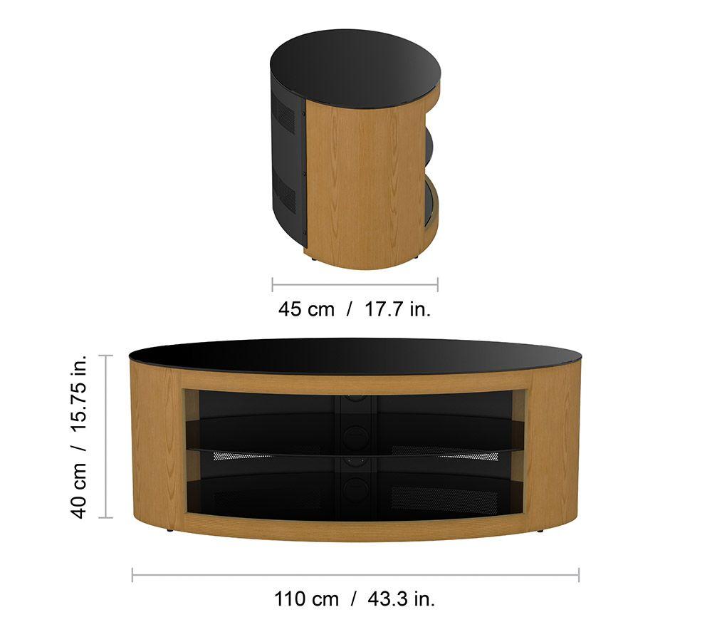 AVF Buckingham 1100 mm TV Stand for up to 55" TVs - Oak image number 7 of 10