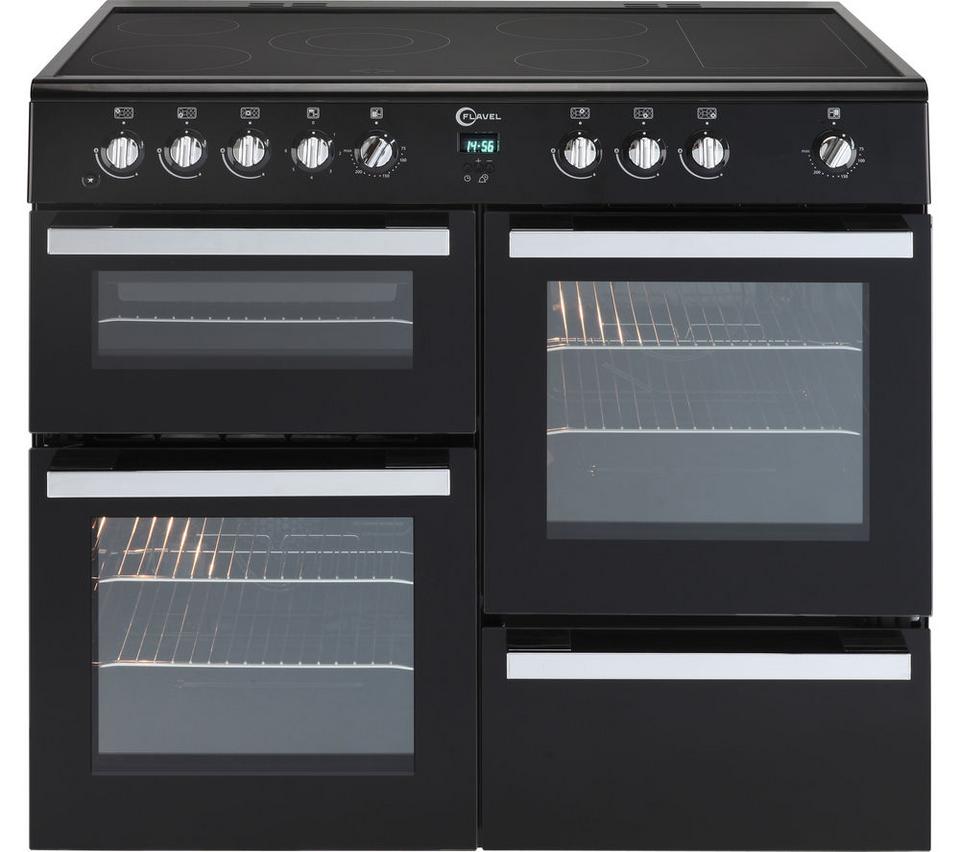 FLAVEL Milano 100 MLN10CRK Electric Range Cooker - Black & Chrome