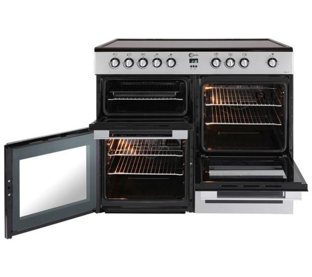 FLAVEL MLN10CRS Electric Ceramic Range Cooker - Silver & Chrome image number 2 of 9