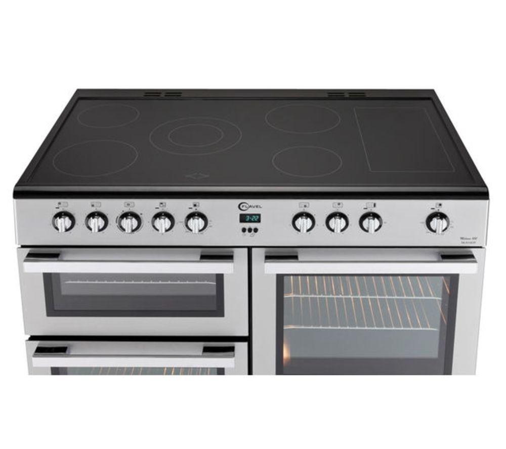 FLAVEL MLN10CRS Electric Ceramic Range Cooker - Silver & Chrome image number 3 of 9