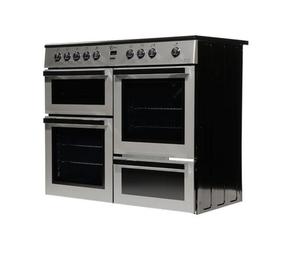 FLAVEL MLN10CRS Electric Ceramic Range Cooker - Silver & Chrome image number 4 of 9