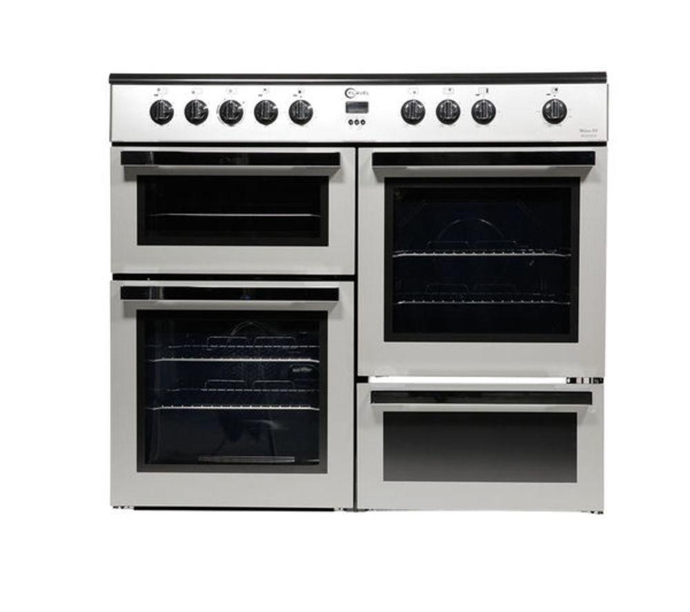 FLAVEL MLN10CRS Electric Ceramic Range Cooker - Silver & Chrome image number 6 of 9