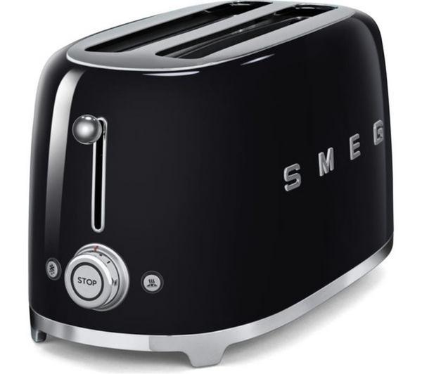 SMEG TSF02BLUK 4-Slice Toaster - Black image number 1