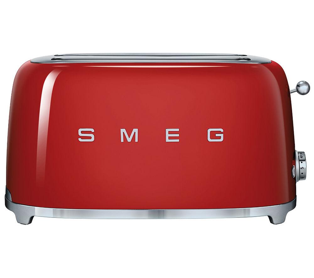 Smeg 50's Retro TSF02RDUK 4 Slice Toaster - Red