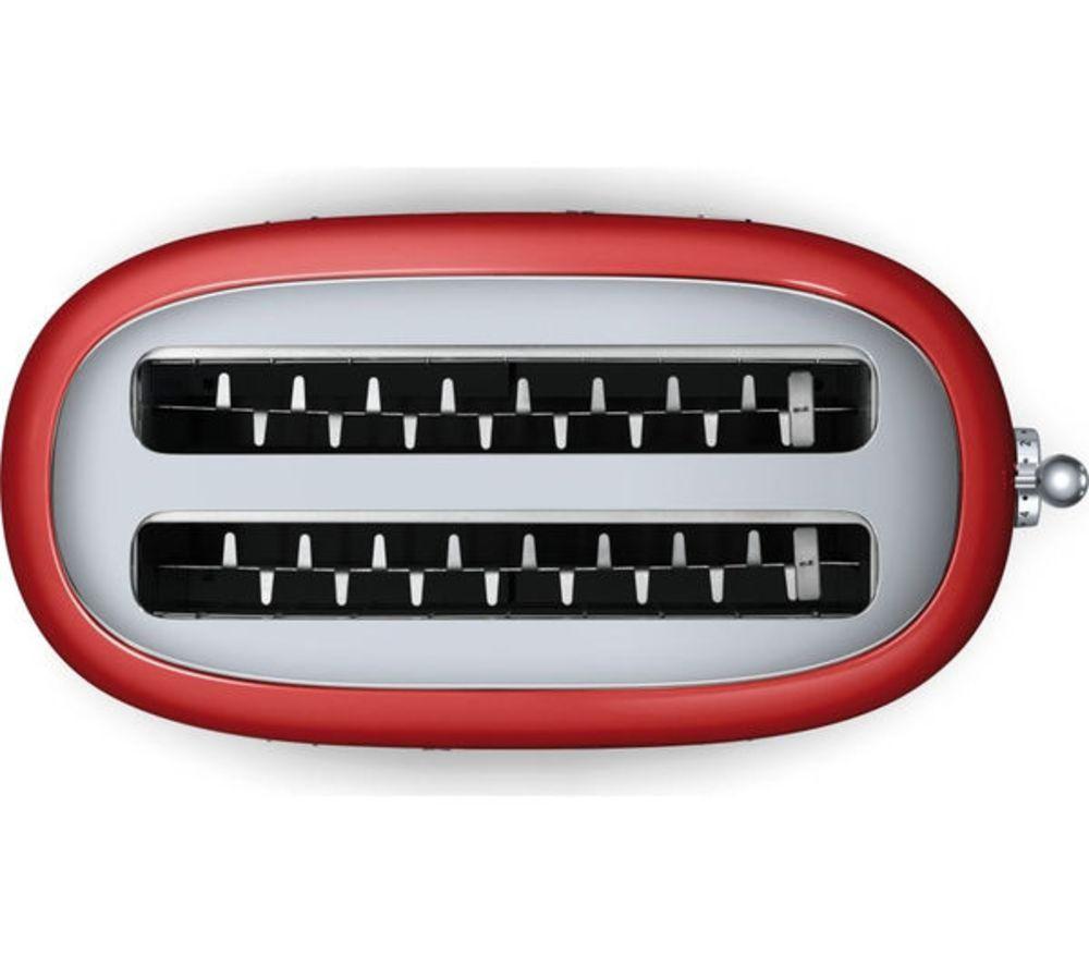 SMEG TSF02RDUK 4-Slice Toaster - Red image number 3 of 6