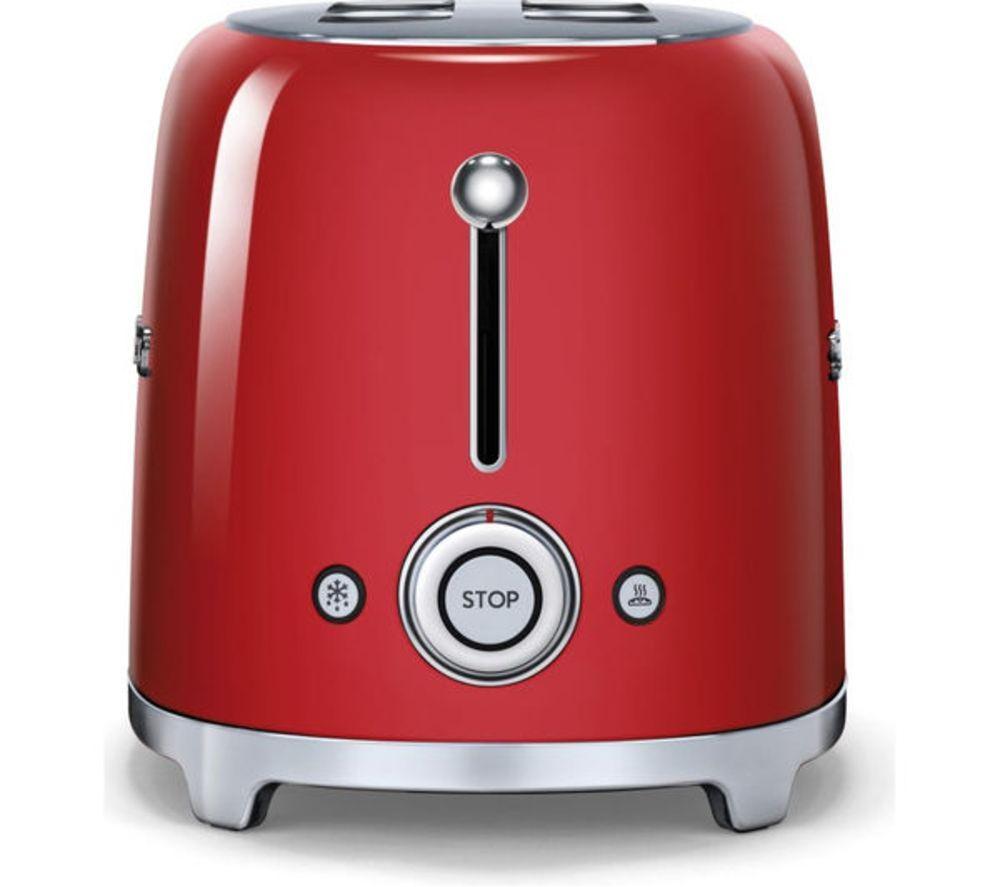 SMEG TSF02RDUK 4-Slice Toaster - Red image number 4 of 6