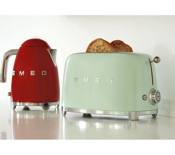 SMEG 50's Retro TSF01PGUK 2-Slice Toaster - Pastel Green image number 4