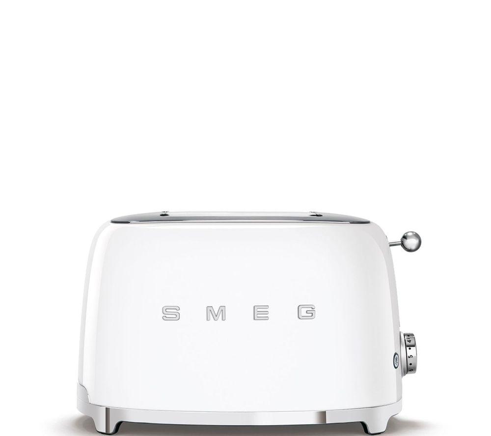 SMEG 50's Retro TSF01WHUK 2-Slice Toaster - White image number 4 of 9